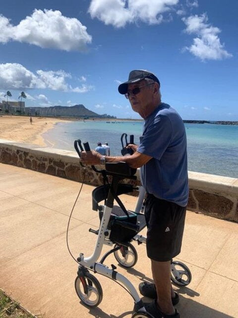 Southern Chic Senior safety stand up rollator walker with armrests
