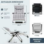Southern Chic Reclining Outdoor Chair for Seniors – Adjustable Folding Lounger, Holds 500 LB