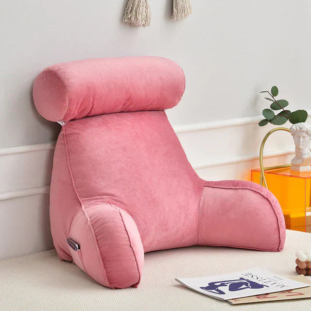 Southern Chic Reading Pillow with Arms – Backrest Support Cushion for Bed & Couch