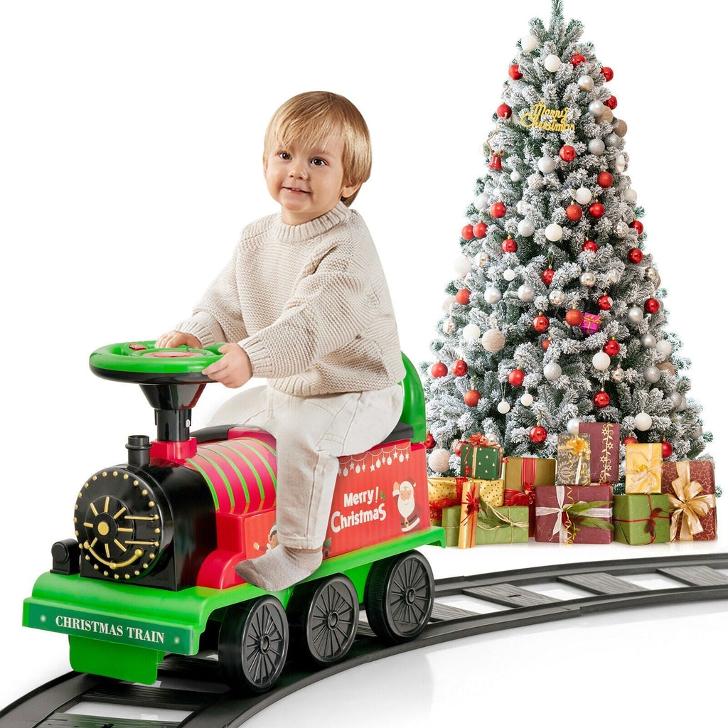 Southern Chic Ride-on | Kid's Rechargeable Ride On Toy Train And Track Set 6V