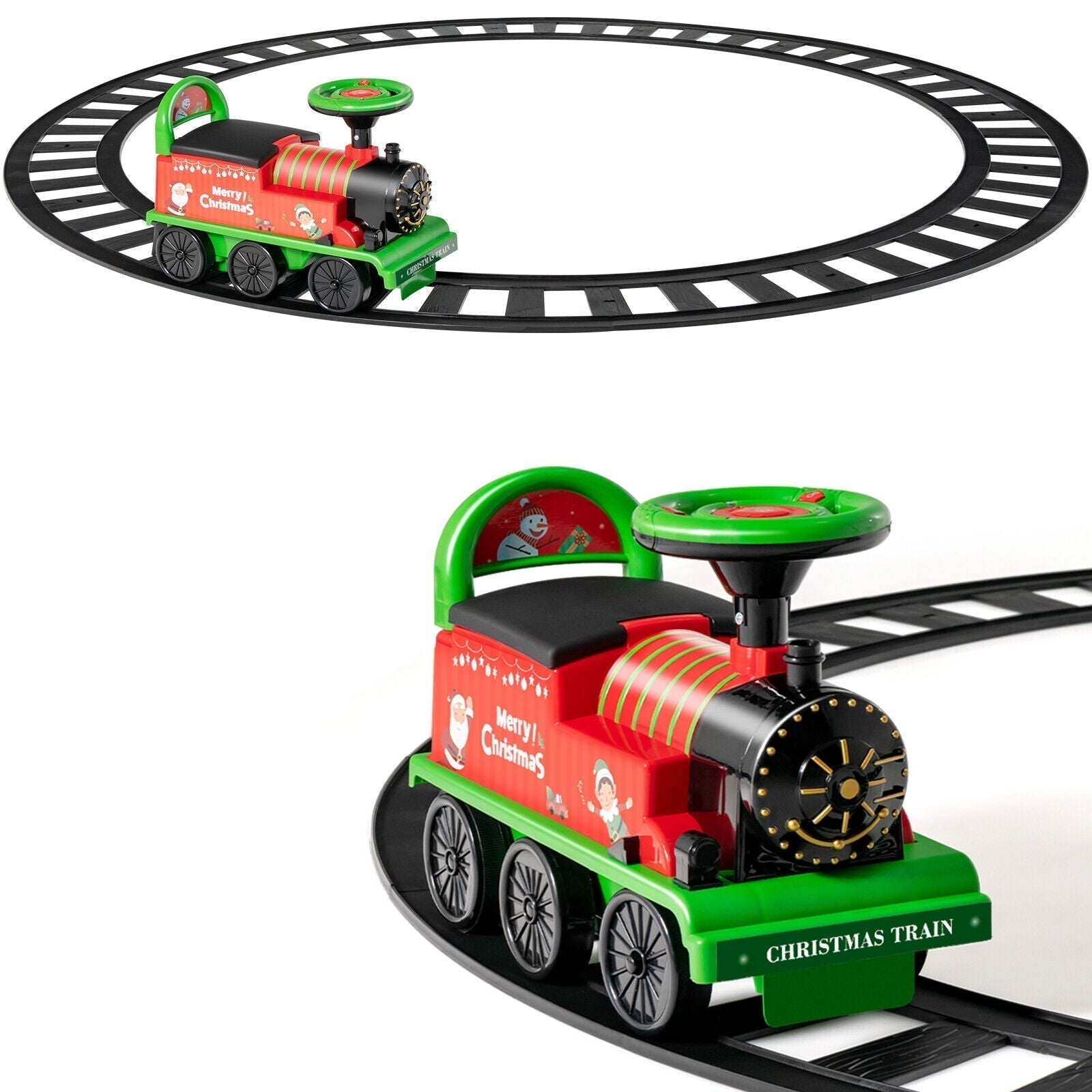 Southern Chic Ride-on | Kid's Rechargeable Ride On Toy Train And Track Set 6V
