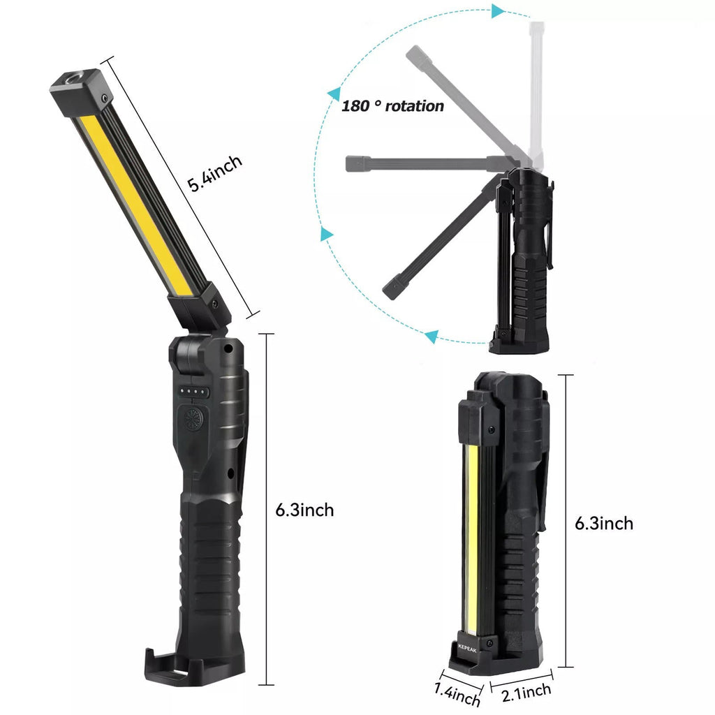 Southern Chic Rechargeable Magnetic Flashlight For Mechanics And Workplace