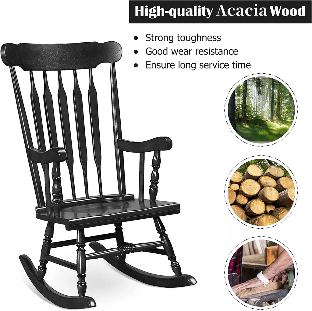 Southern Chic Wood Rocking Chair