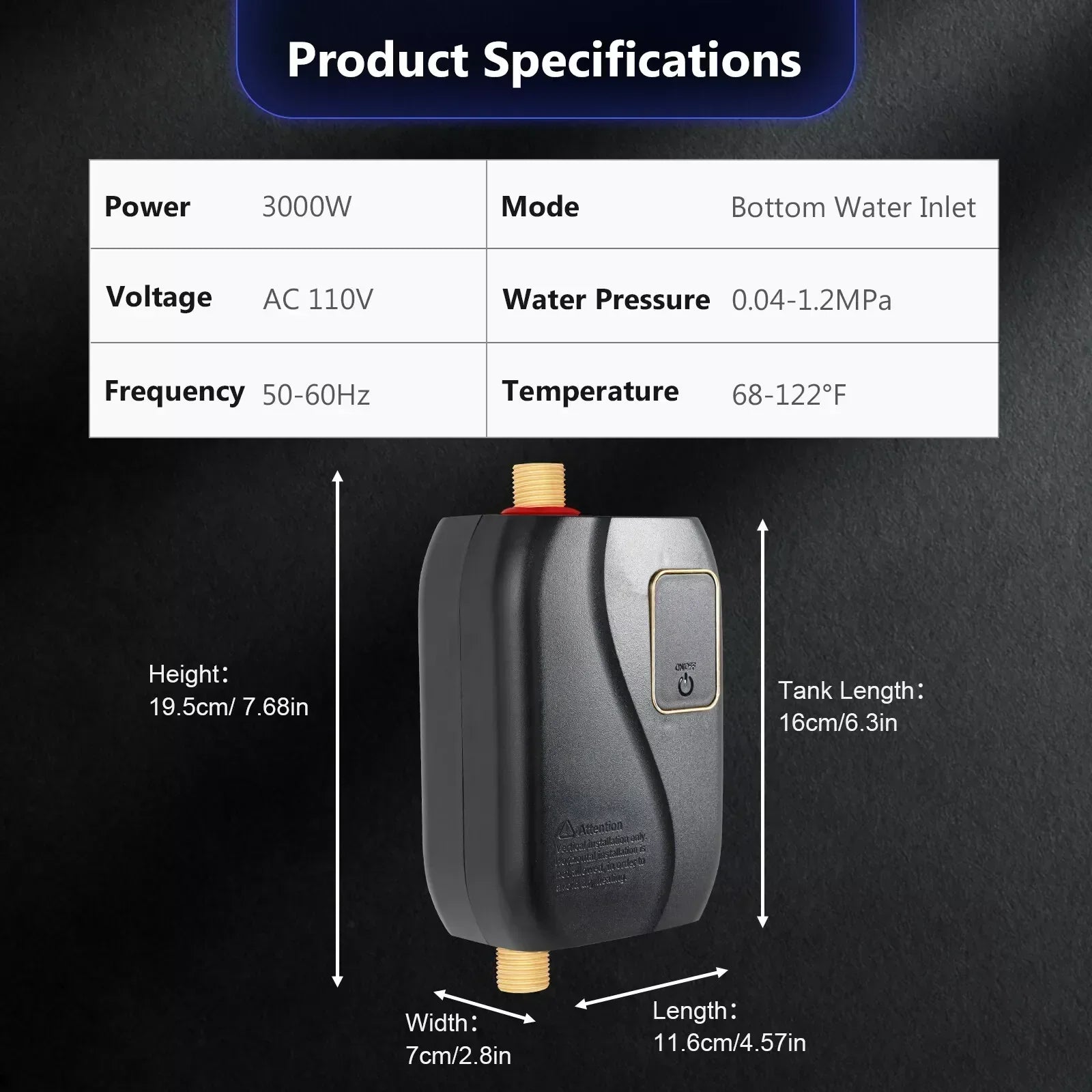 Southern Chic Tankless Water Heater – Instant Hot Water Solution for Showers & Sinks