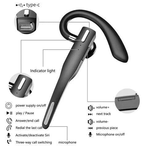 Southern Chic Trucker Dual Mic Wireless Bluetooth 5.1 Noise Cancelling Headset/Earpiece