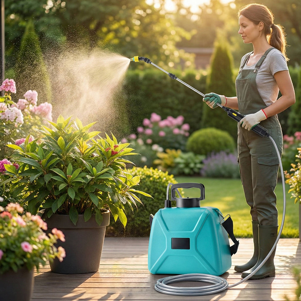 Sweet Southern Chic Rechargeable Electric Garden Sprayer 5L, Battery Powered Plant Sprayer with 3 Nozzles
