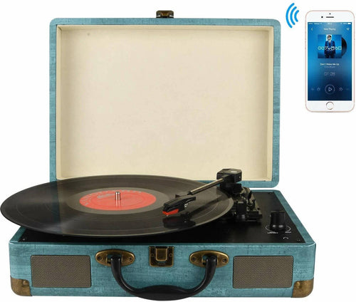 Sweet Southern Chic Record Player Vintage 3 Speed Bluetooth Vinyl Turntable