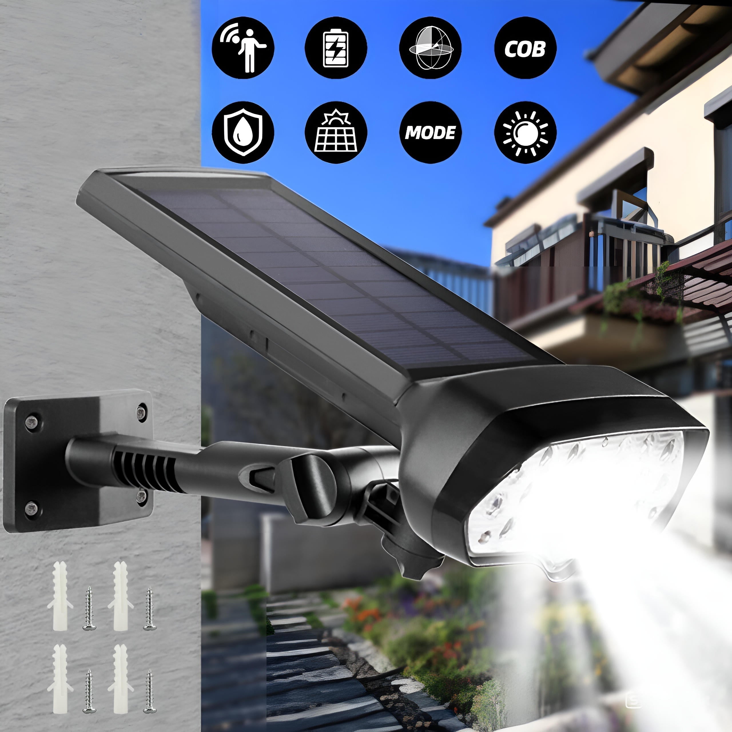 Sweet Southern Chic Solar Flood Lights with Motion Sensor