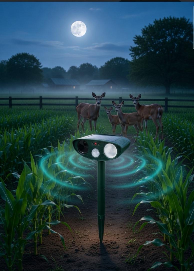 Sweet Southern Chic Ultrasonic Solar Deer Repeller – Motion Sensor Animal Deterrent for Garden & Yard