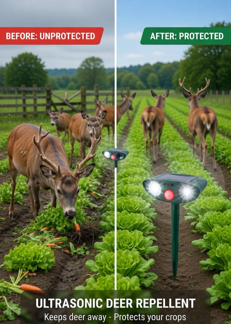 Sweet Southern Chic Ultrasonic Solar Deer Repeller – Motion Sensor Animal Deterrent for Garden & Yard