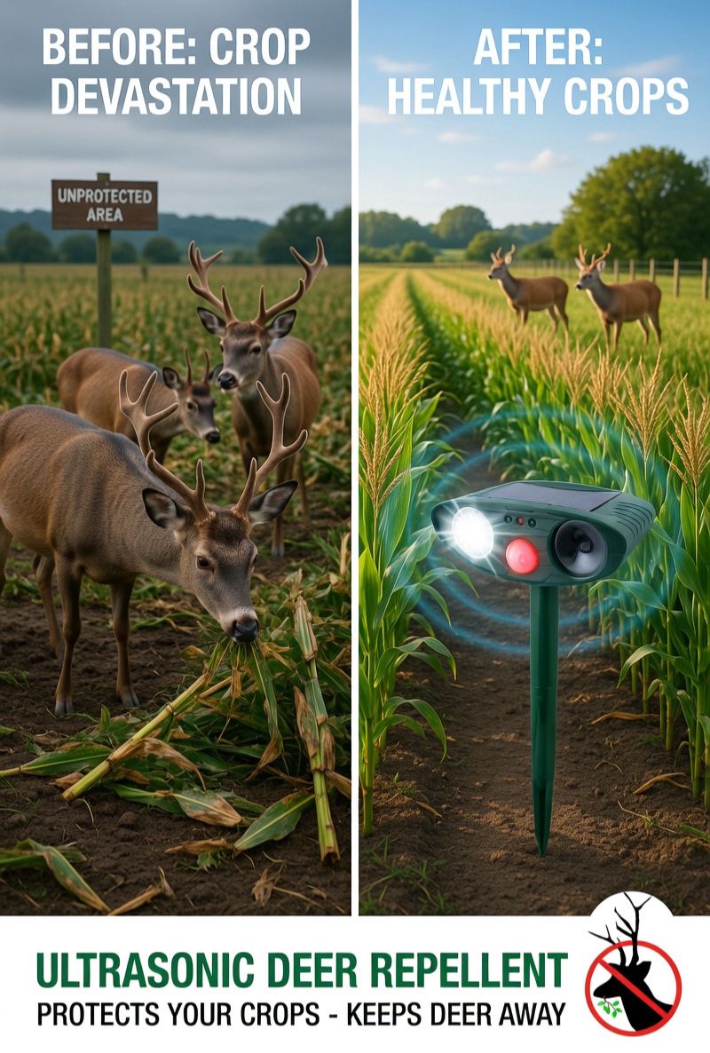 Sweet Southern Chic Ultrasonic Solar Deer Repeller – Motion Sensor Animal Deterrent for Garden & Yard