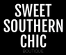 Black background with 'Sweet Southern Chic Boutique' text in white